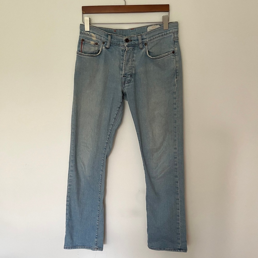 Hugo Boss Orange Label Regular Fit Light Wash Blue Denim Jeans Mens 32x32